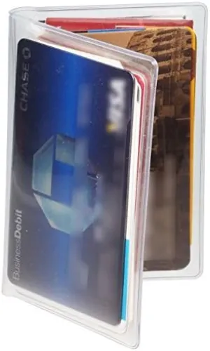 uGems® 6 Wallets Credit Card Protector Folding Sleeve Clear 12 mil (6)