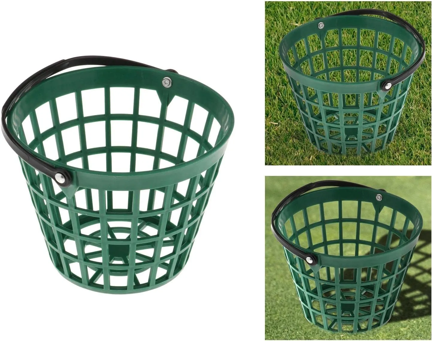 Unbreakable Golf Ball Basket, Golfball Container with Handle Ball Holder Contains 25/50/100 Balls Range Accessories