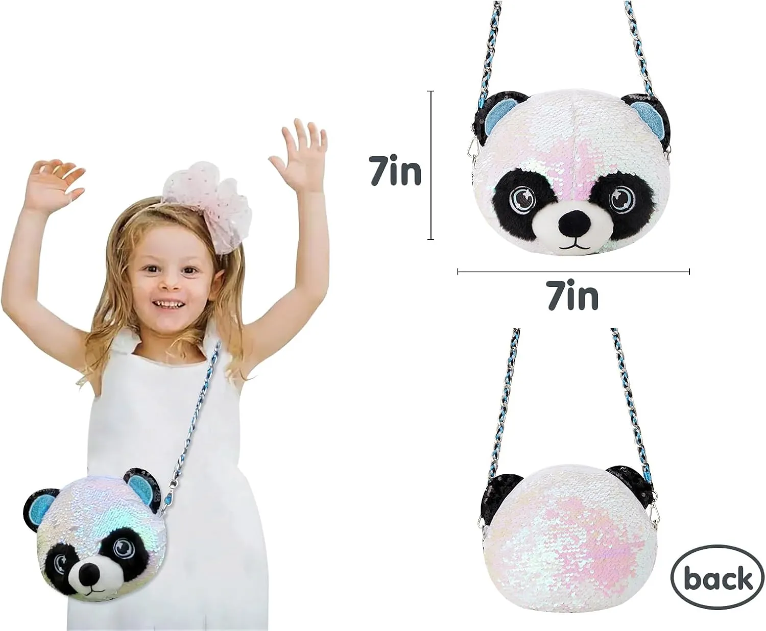Unicorn Purse Pops Sequin Unicorn Toys Plush Animal Shaped Purse, Kids Fashion Handbags