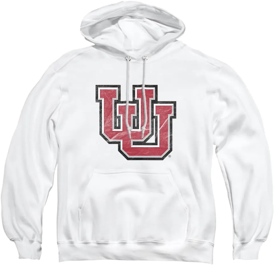 University of Utah Official Distressed Primary Unisex Adult Pull-Over Hoodie