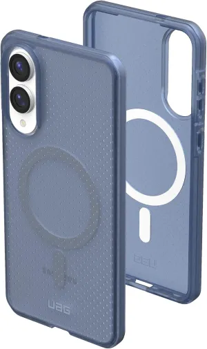 URBAN ARMOR GEAR UAG Designed for Samsung Galaxy S25 Edge Case Dot, Compatible with Magnetic Charging Slim Transparent Rugged Military Drop Tested Protective Cover, Cloud Blue