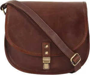 URBAN LEATHER Crossbody Shoulder Saddle Bags Handbags for Women Vintage Brown Purses Designer Boho Satchel Hand Bag for Ladies, Fashion Travel Cross Body Sling Phone Wallet for Her