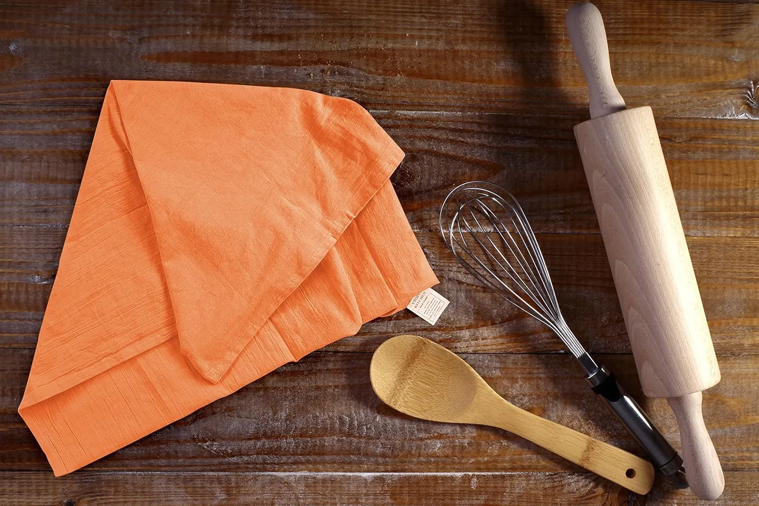 Utopia Kitchen Orange Flour Sack Towels [12 Pack - 28 x 28 Inch] 100% Cotton Tea Towels for Cleaning & Drying - Highly Absorbent Kitchen Dish Cloth