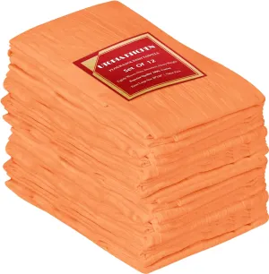 Utopia Kitchen Orange Flour Sack Towels [12 Pack - 28 x 28 Inch] 100% Cotton Tea Towels for Cleaning & Drying - Highly Absorbent Kitchen Dish Cloth