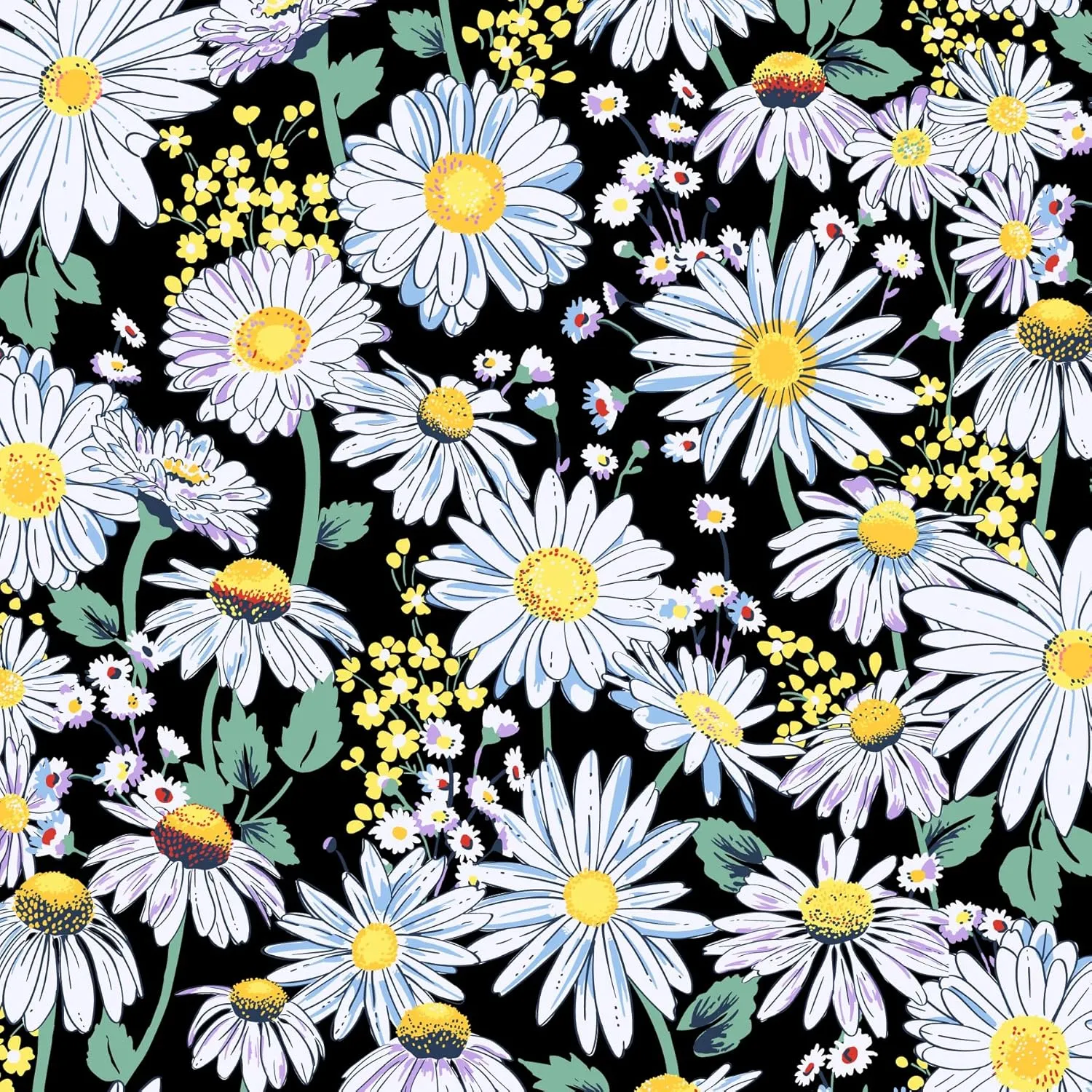 Vera Bradley Cotton Jordin Continental Wallet with RFID Protection, Daisies White