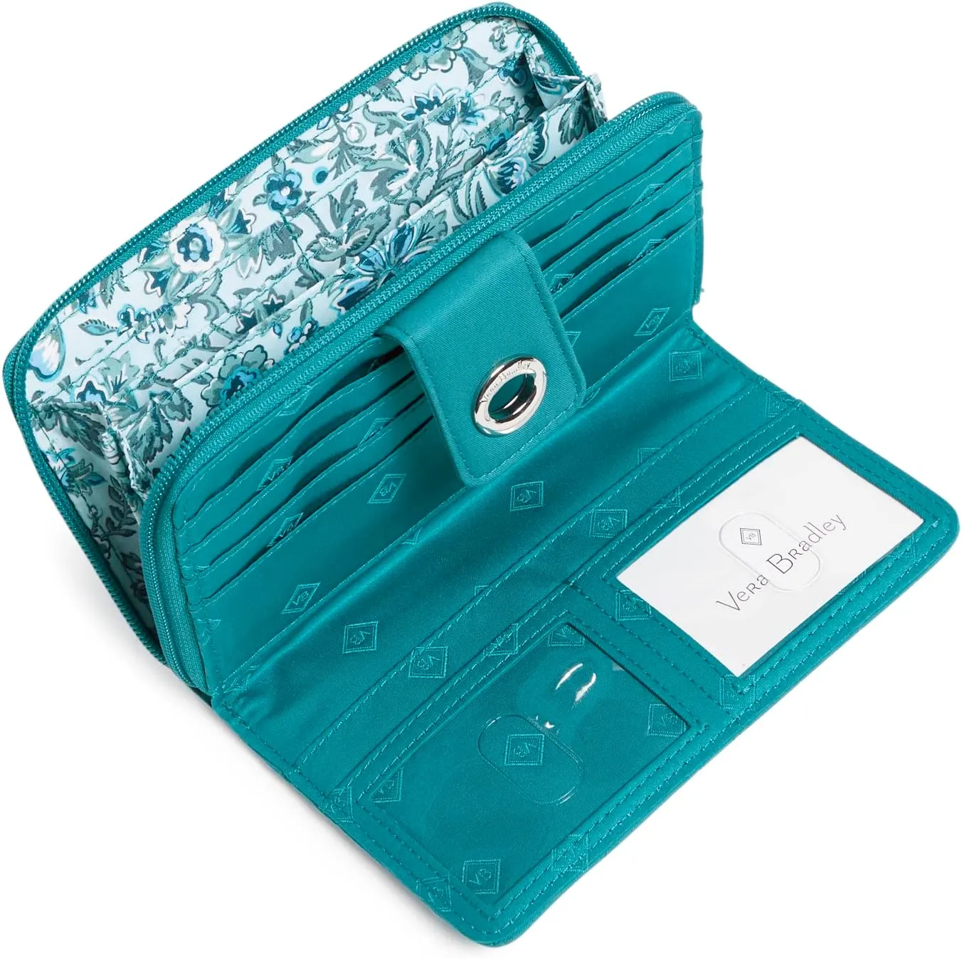 Vera Bradley Iconic RFID Turnlock Wallet, Signature Cotton