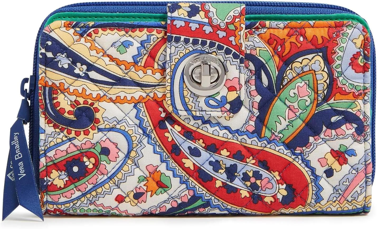 Vera Bradley Iconic RFID Turnlock Wallet, Signature Cotton