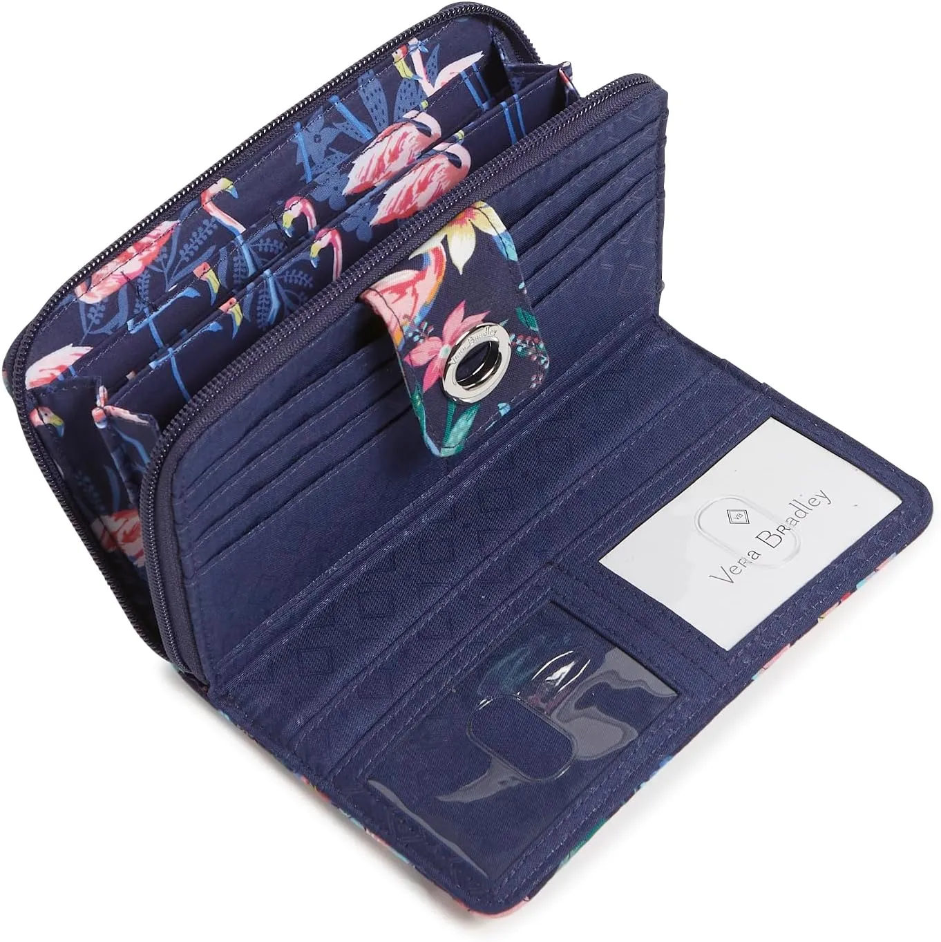Vera Bradley Iconic RFID Turnlock Wallet, Signature Cotton
