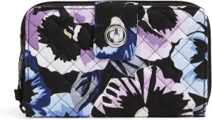 Vera Bradley Iconic RFID Turnlock Wallet, Signature Cotton