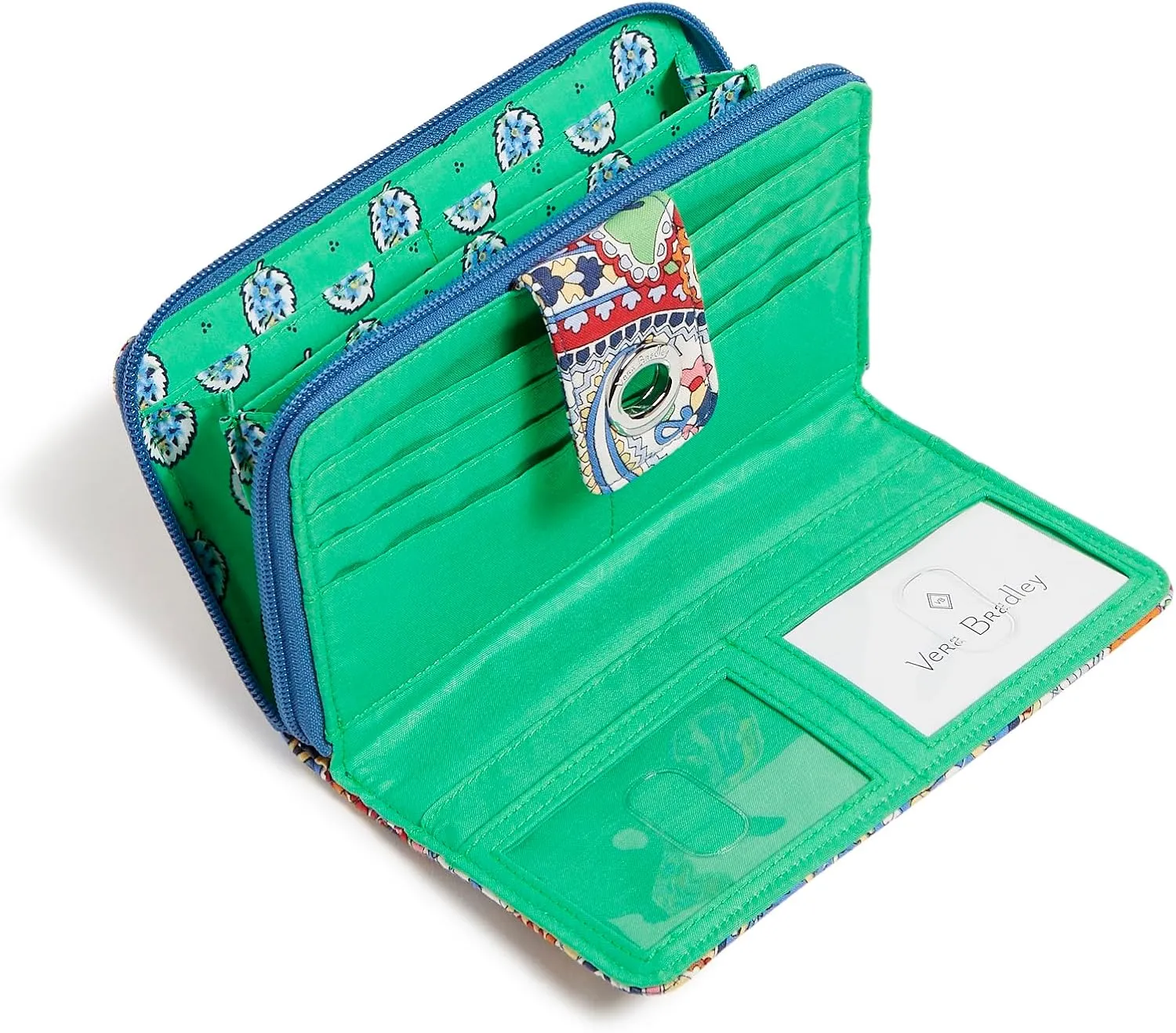 Vera Bradley Iconic RFID Turnlock Wallet, Signature Cotton
