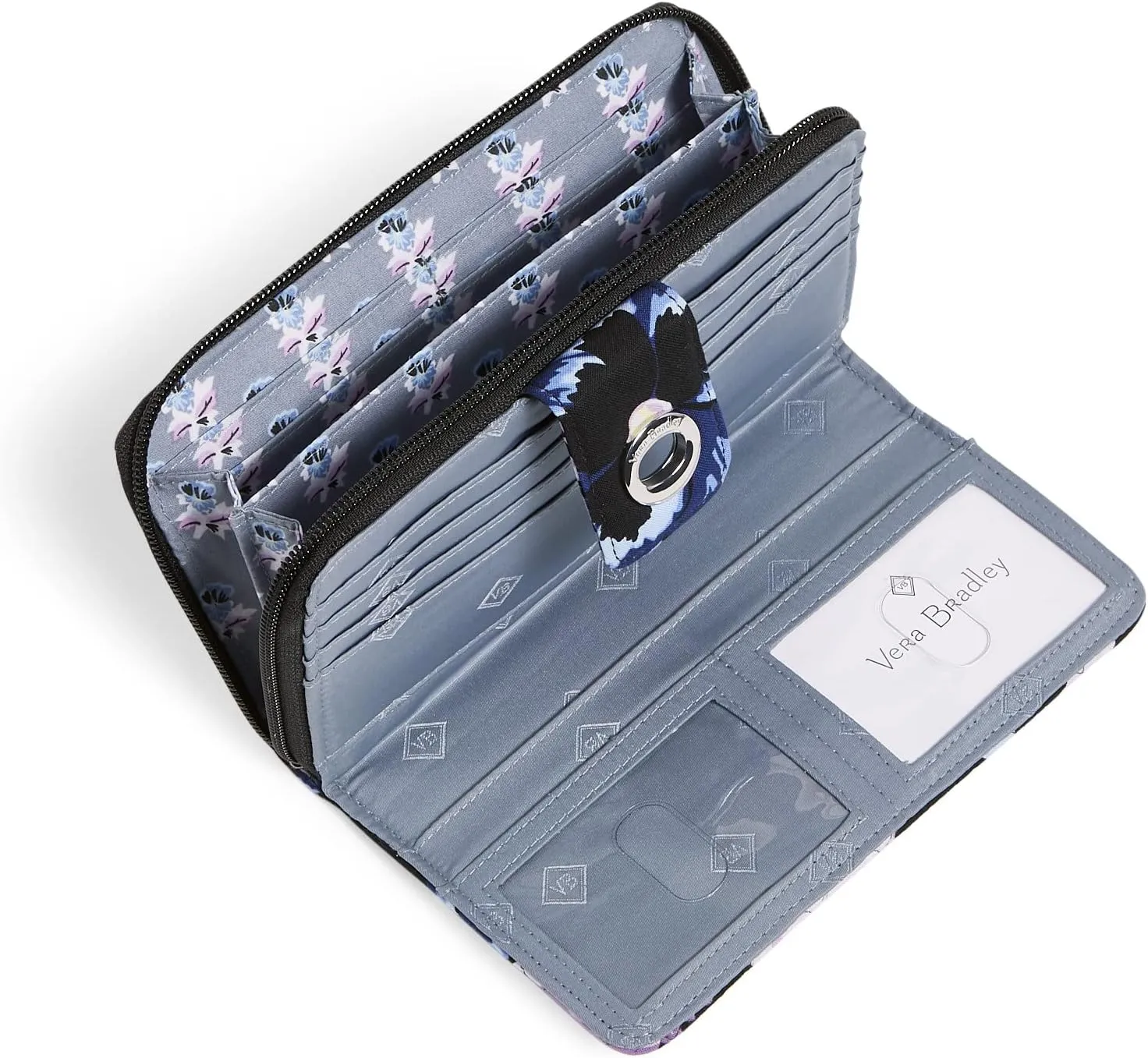 Vera Bradley Iconic RFID Turnlock Wallet, Signature Cotton
