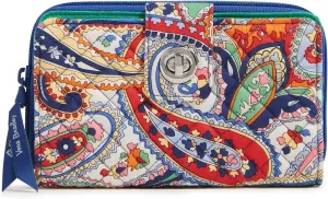 Vera Bradley Iconic RFID Turnlock Wallet, Signature Cotton