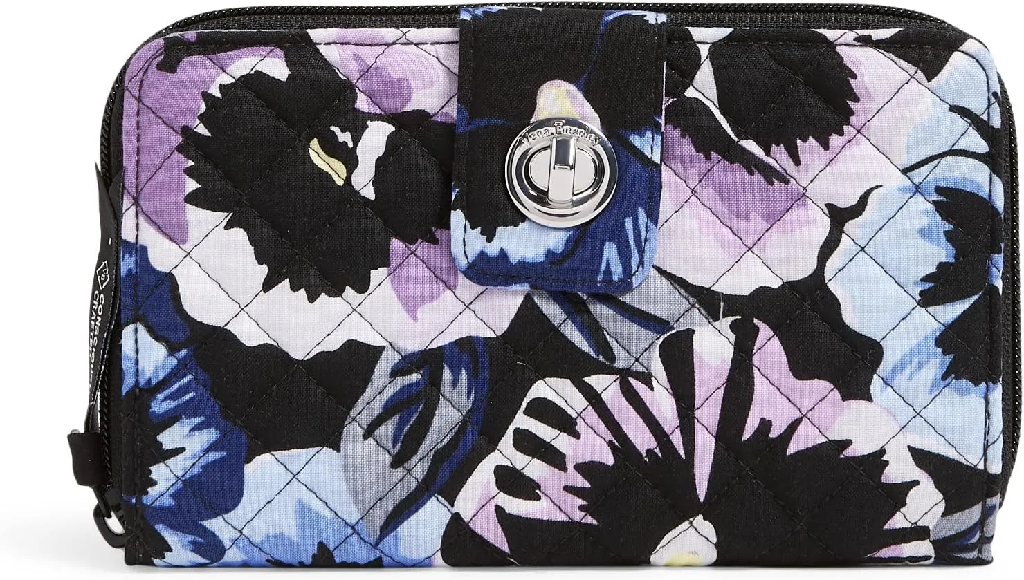 Vera Bradley Iconic RFID Turnlock Wallet, Signature Cotton