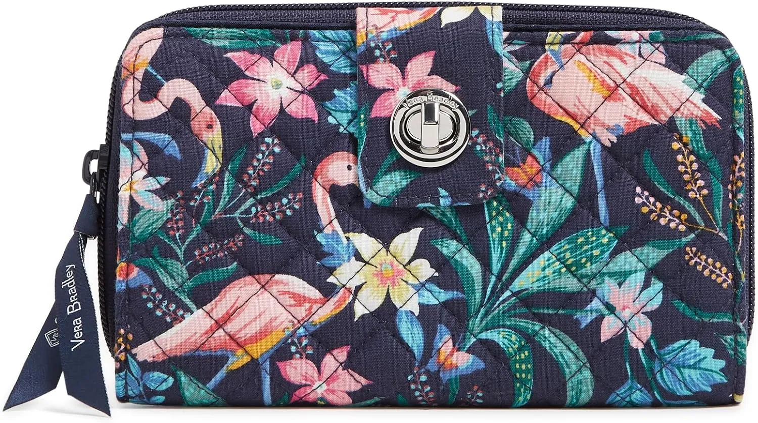 Vera Bradley Iconic RFID Turnlock Wallet, Signature Cotton