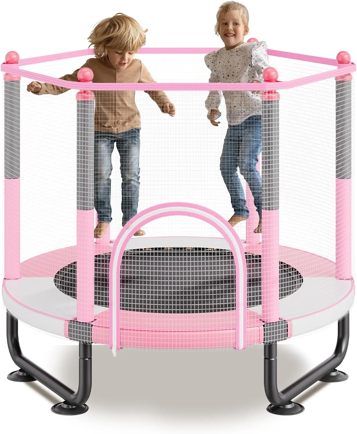 VEVOR 60" Kids Trampoline, 4.6/5 FT Indoor Outdoor Trampoline