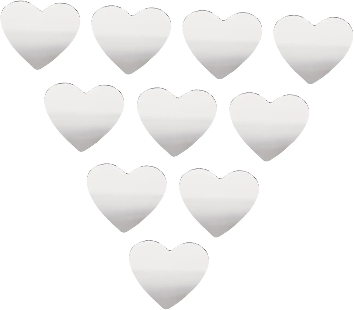 VICASKY DIY Mirror Lens Glass Cosmetic Mirror Mini Make-up Mirror Heart Shape Lenses
