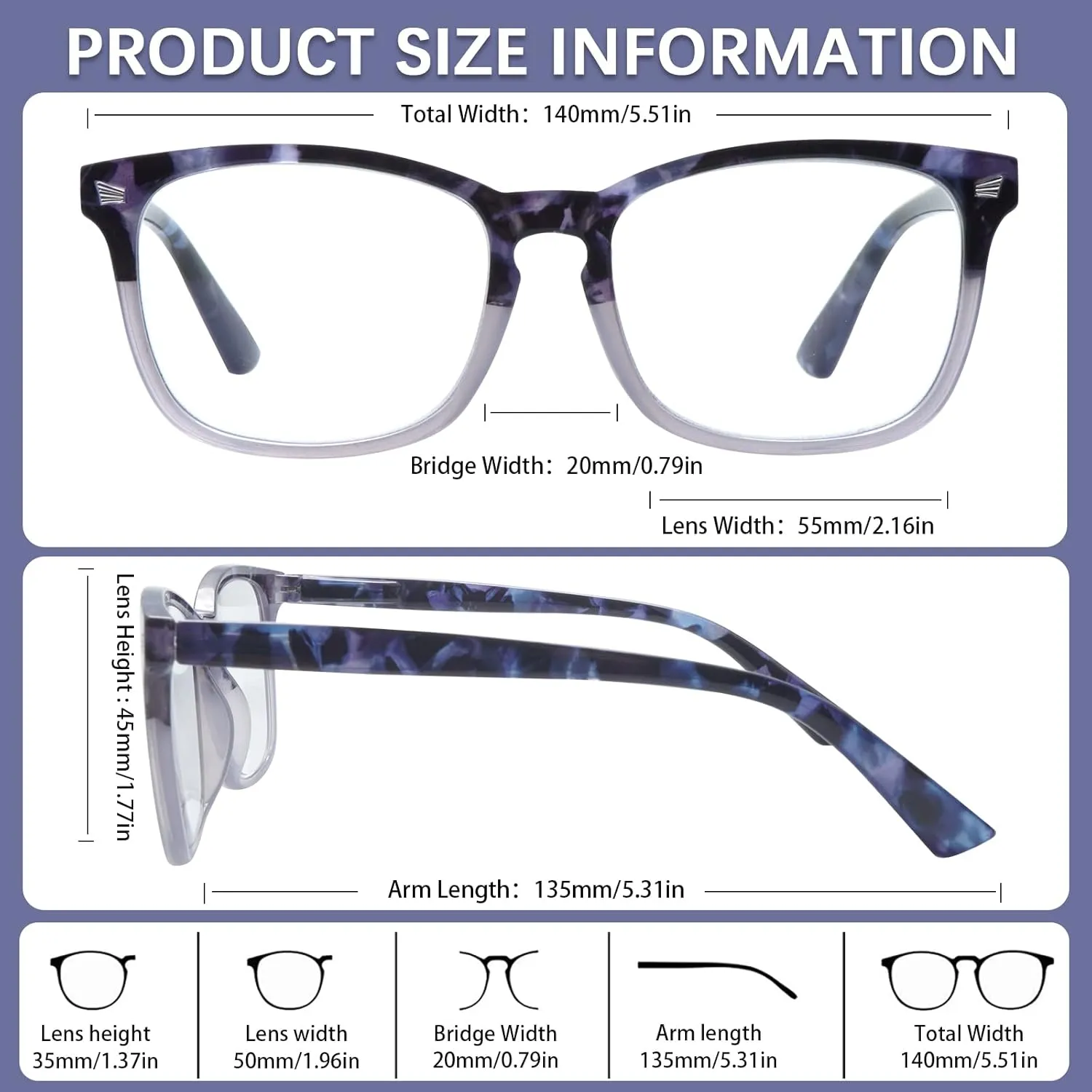 VIDEBLA 5 Pack Blue Light Blocking Reading Glasses,Spring Hinge Readers for Women Men,Anti UV Ray Filter Nerd Eyeglasses