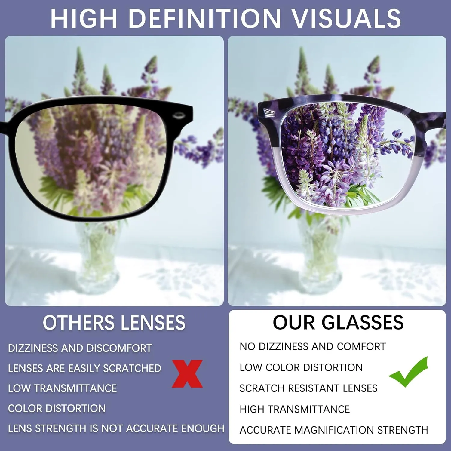 VIDEBLA 5 Pack Blue Light Blocking Reading Glasses,Spring Hinge Readers for Women Men,Anti UV Ray Filter Nerd Eyeglasses