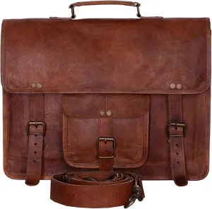 Vintage 15 Inch Laptop Messenger Bag briefcase Satchel laptop bag for Men and Women