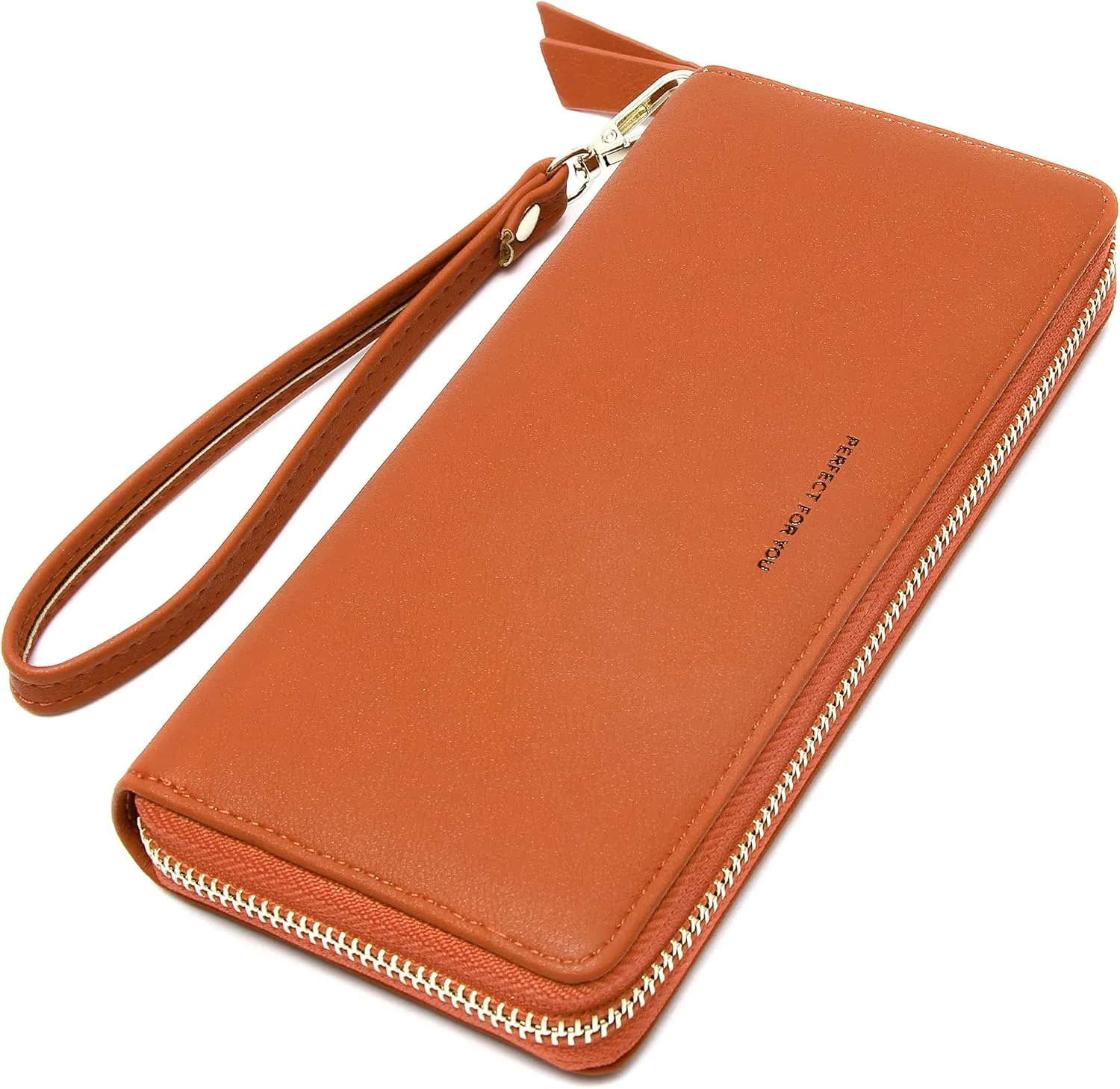 VOCUS Womens Wallet RFID Blocking Zip Around Wallet PU Leather Large Travel Long Purse Credit Card Holder with Wristlet