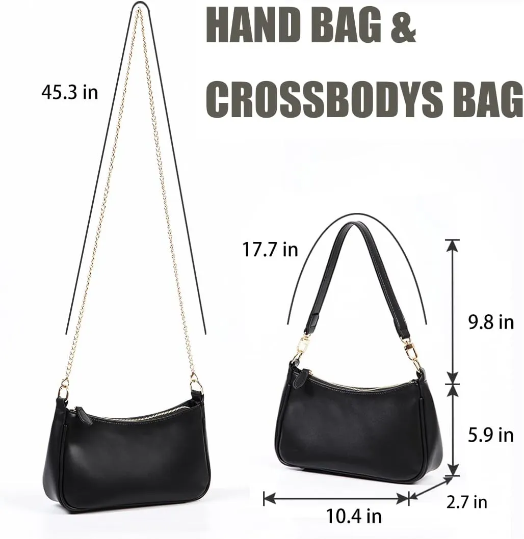 VODIU Clutch Tote Handbags with 2 Removable Straps and Zipper Closure Crossbody Bags Shoulder Purse Handbag for Women