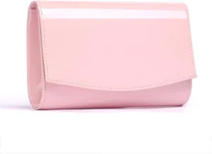 WALLYN'S Women Patent Leather Wallets Fashion Clutch Purses, Evening Bag Handbag Solid Color
