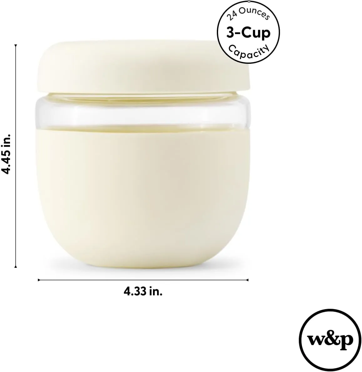 W&P Porter Seal Tight Lunch Bowl Container w/ Lid | Mint 24 Ounces | Leak & Spill Proof, Soup & Stew Food Storage, Meal Prep, Airtight, Microwave and Dishwasher Safe, BPA-Free Glass