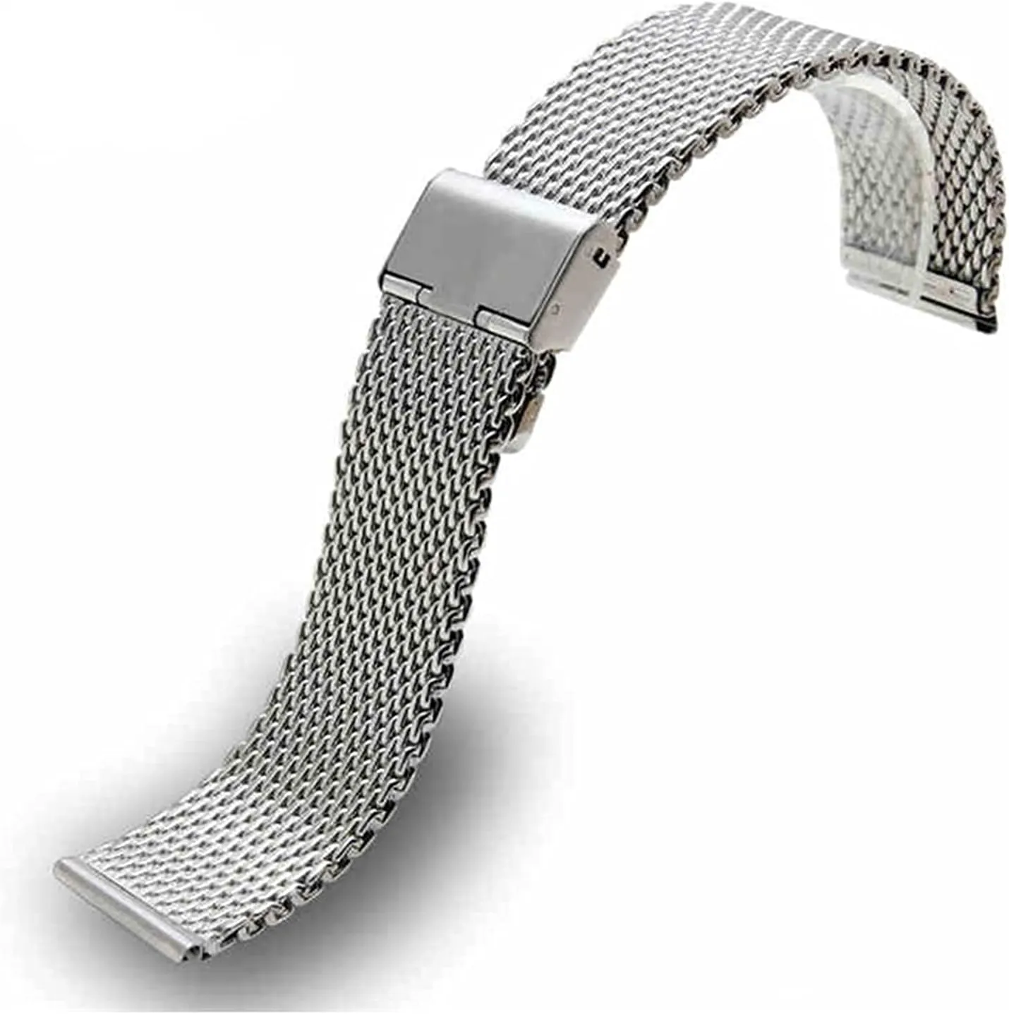 watch strap stainless steel watch mesh strap thick wire hanging buckle 1.0 wire 18 20 22 24mm watchband