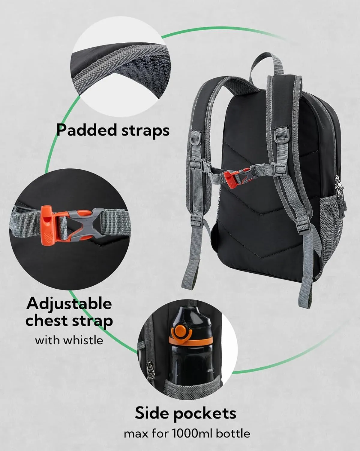WATERFLY 12L Small Hiking Backpack: Day Pack Lightweight Travel Bag Camping Fitness Cycling Outdoor Sports Daypack For Women Men