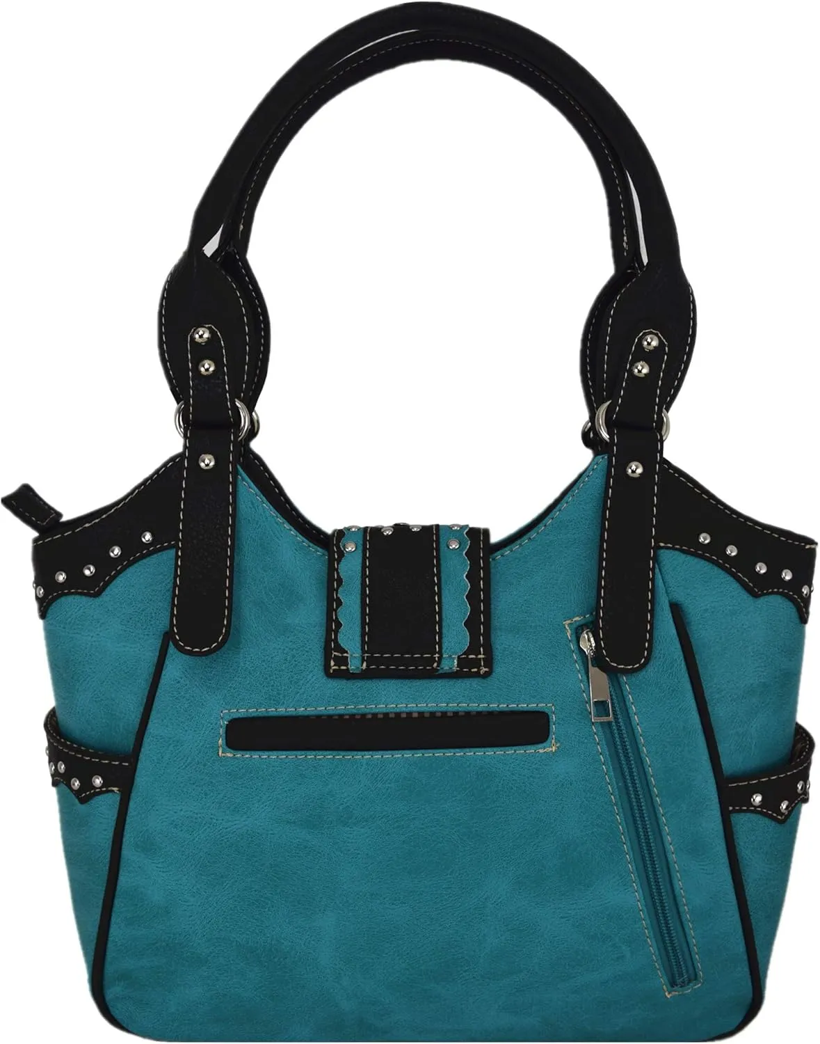 Western Style Rhinestone Concho West Concealed Carry Purse Country Handbag Women Shoulder Bag Wallet Set