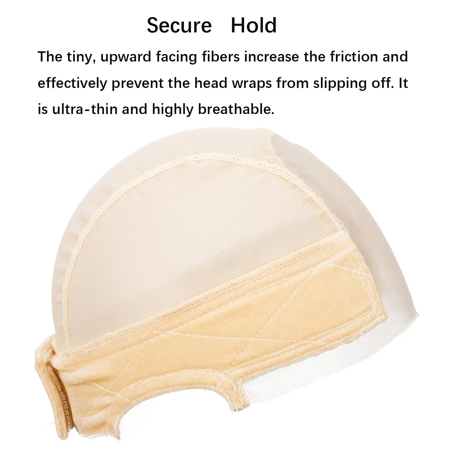 Wig Caps, HD Lace Wig Cap with Grip Band for Keeping Wigs in Place, Adjustable Wig Grip Cap with Velcro Headband, Wig Caps for Women, Blonde 4x5 Transparent Lace Reusable Caps