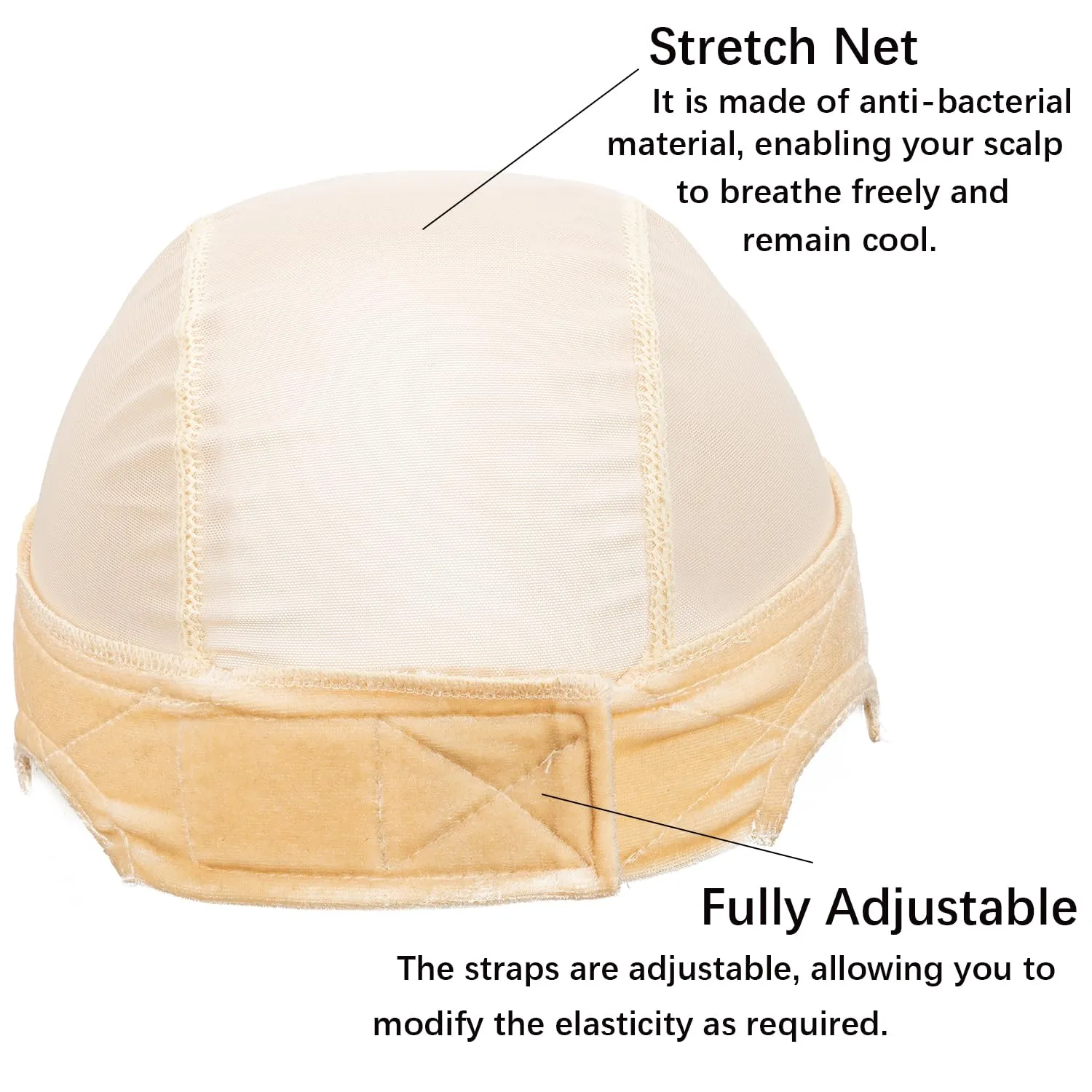 Wig Caps, HD Lace Wig Cap with Grip Band for Keeping Wigs in Place, Adjustable Wig Grip Cap with Velcro Headband, Wig Caps for Women, Blonde 4x5 Transparent Lace Reusable Caps