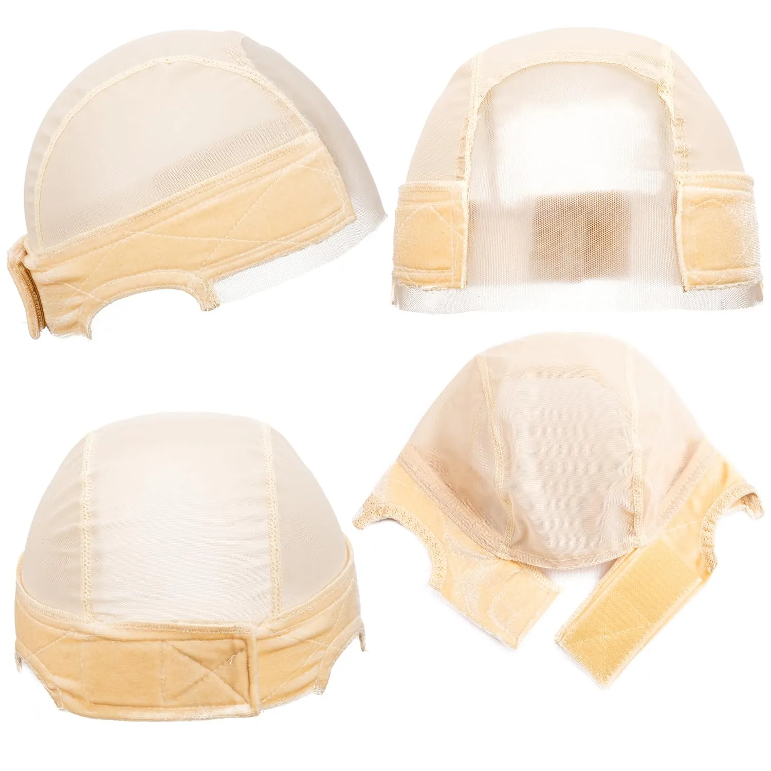 Wig Caps, HD Lace Wig Cap with Grip Band for Keeping Wigs in Place, Adjustable Wig Grip Cap with Velcro Headband, Wig Caps for Women, Blonde 4x5 Transparent Lace Reusable Caps