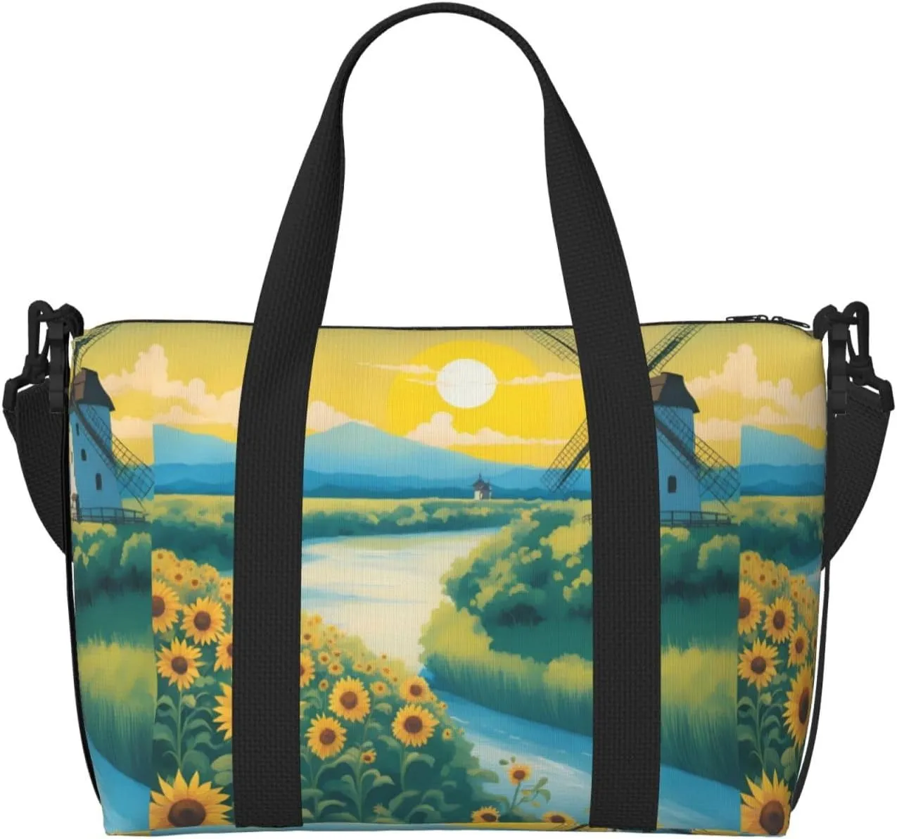 Windmill Large Capacity Waterproof Handheld Crossbody Bag 16.1x5.9x11.4in For Outdoor Activities Traveling Fishing Hunting