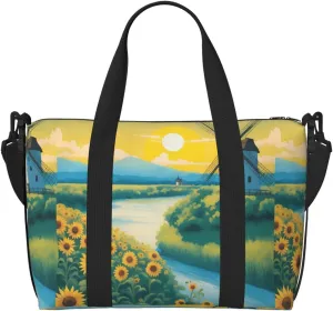 Windmill Large Capacity Waterproof Handheld Crossbody Bag 16.1x5.9x11.4in For Outdoor Activities Traveling Fishing Hunting