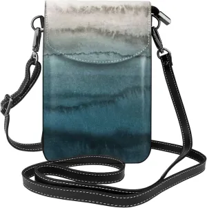 WITHIN THE TIDES Print crossbody cell phone purse for women,trendy mini handbag with credit card slots
