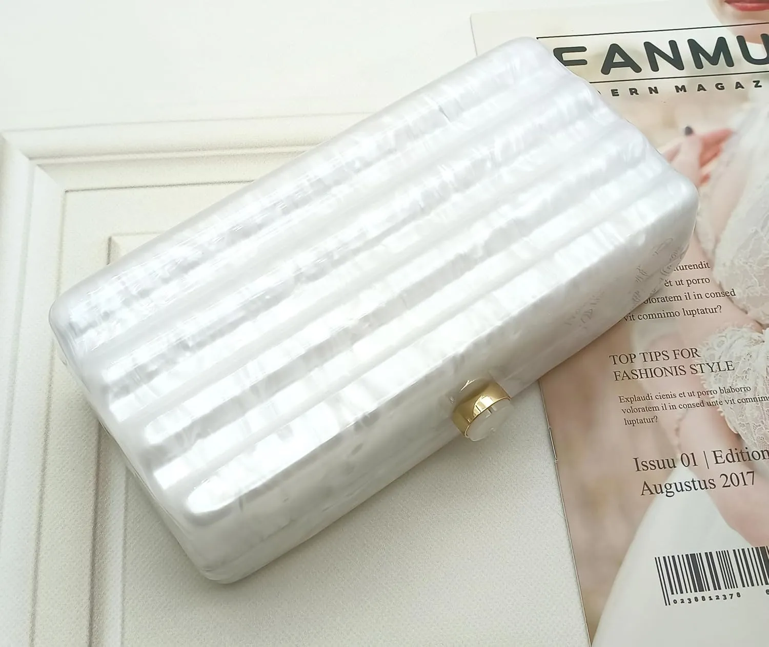 Women Acrylic Clutch Purse Marbled Evening Shoulder Bag for Wedding Cocktail Party Prom