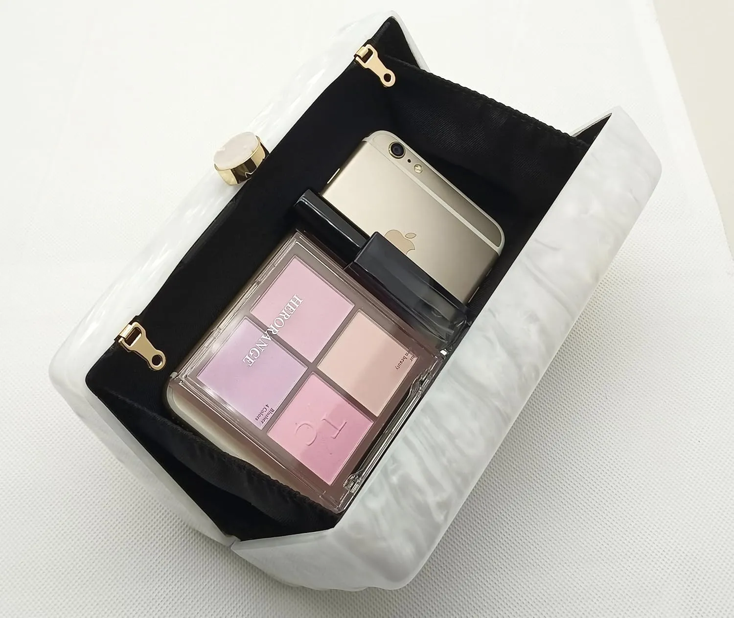 Women Acrylic Clutch Purse Marbled Evening Shoulder Bag for Wedding Cocktail Party Prom