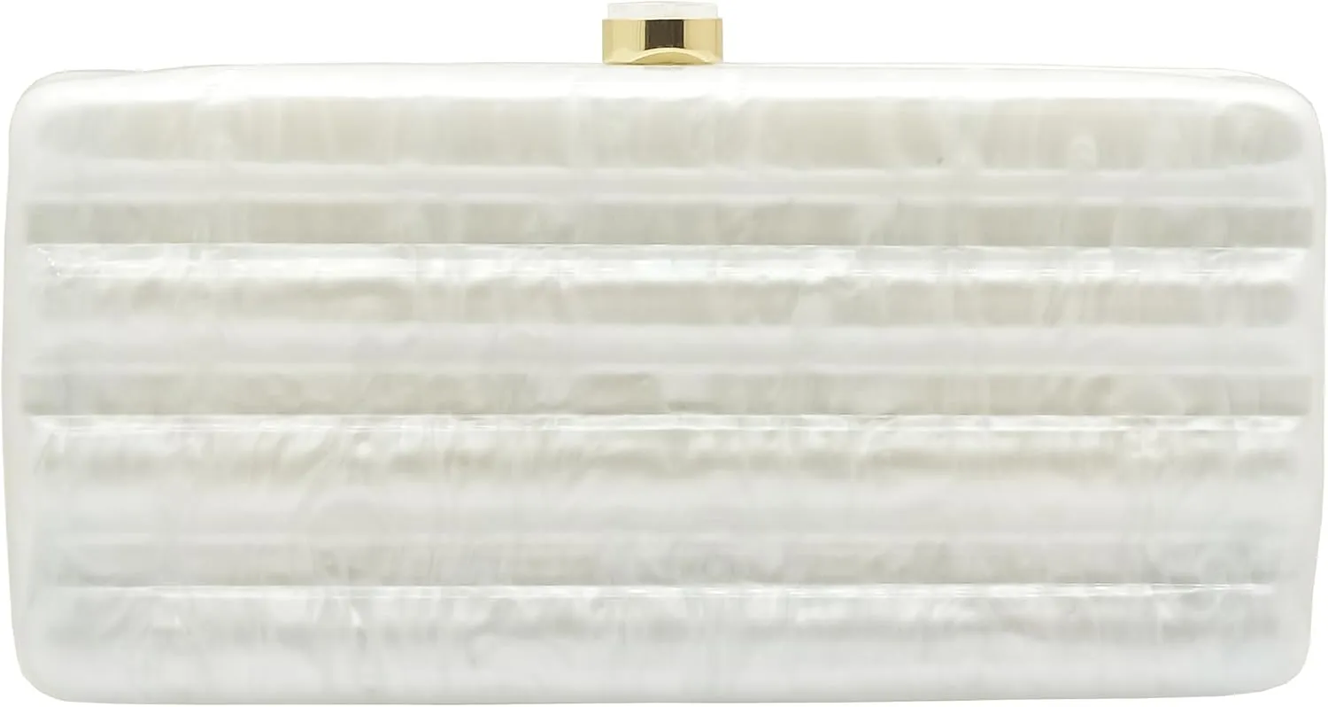 Women Acrylic Clutch Purse Marbled Evening Shoulder Bag for Wedding Cocktail Party Prom