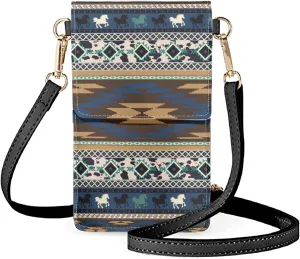 Women Cell Phone Crossbody Purse Waterproof PU Leather Shoulder Handbag Wallet with Touch Screen Window