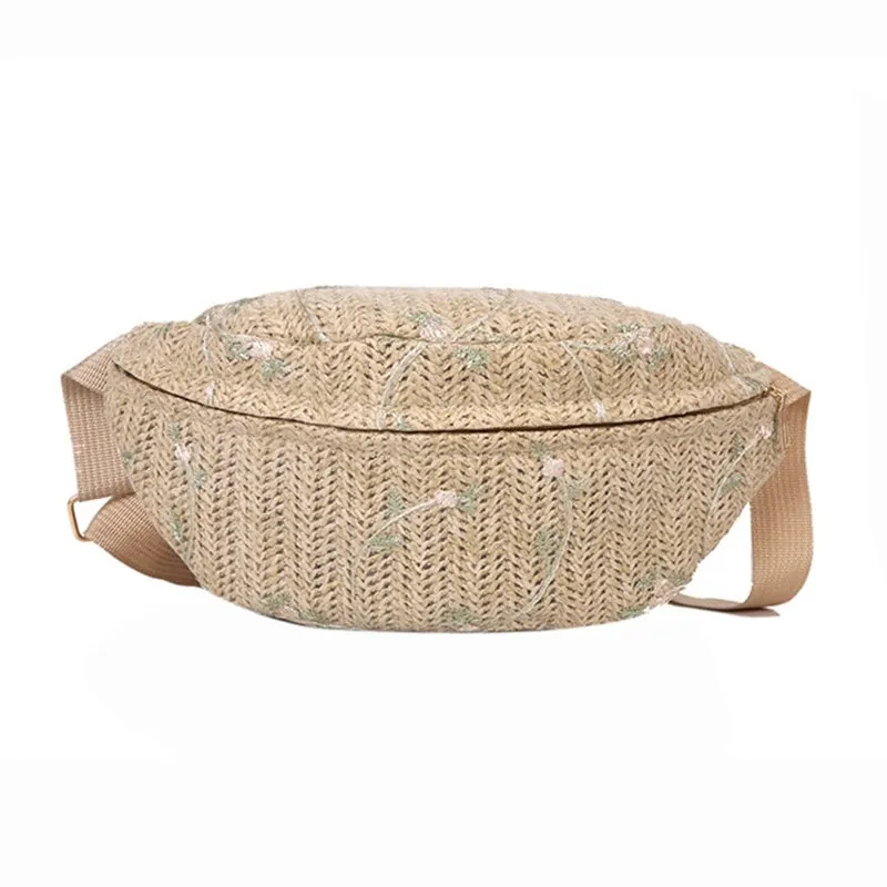 Women Fashion Straw Waist Fanny Pack