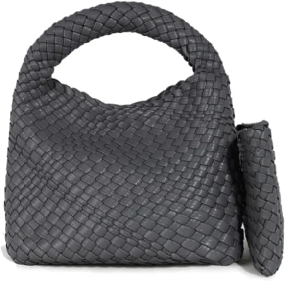 Women Handbag Popular Woven Tote Bag Bucket Composite Bag Knitting Chain Bag Crossbody Female Shoulder Bag Shopper Purses