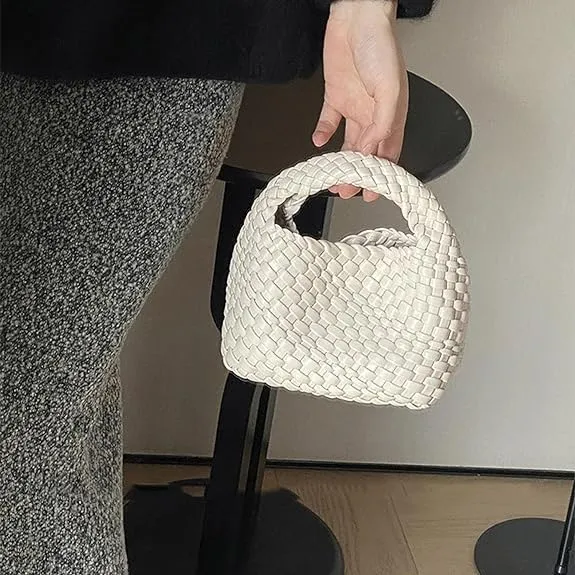 Women Handbag Popular Woven Tote Bag Bucket Composite Bag Knitting Chain Bag Crossbody Female Shoulder Bag Shopper Purses