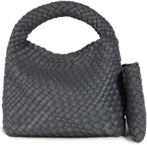 Women Handbag Popular Woven Tote Bag Bucket Composite Bag Knitting Chain Bag Crossbody Female Shoulder Bag Shopper Purses