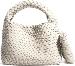 Women Handbag Popular Woven Tote Bag Bucket Composite Bag Knitting Chain Bag Crossbody Female Shoulder Bag Shopper Purses