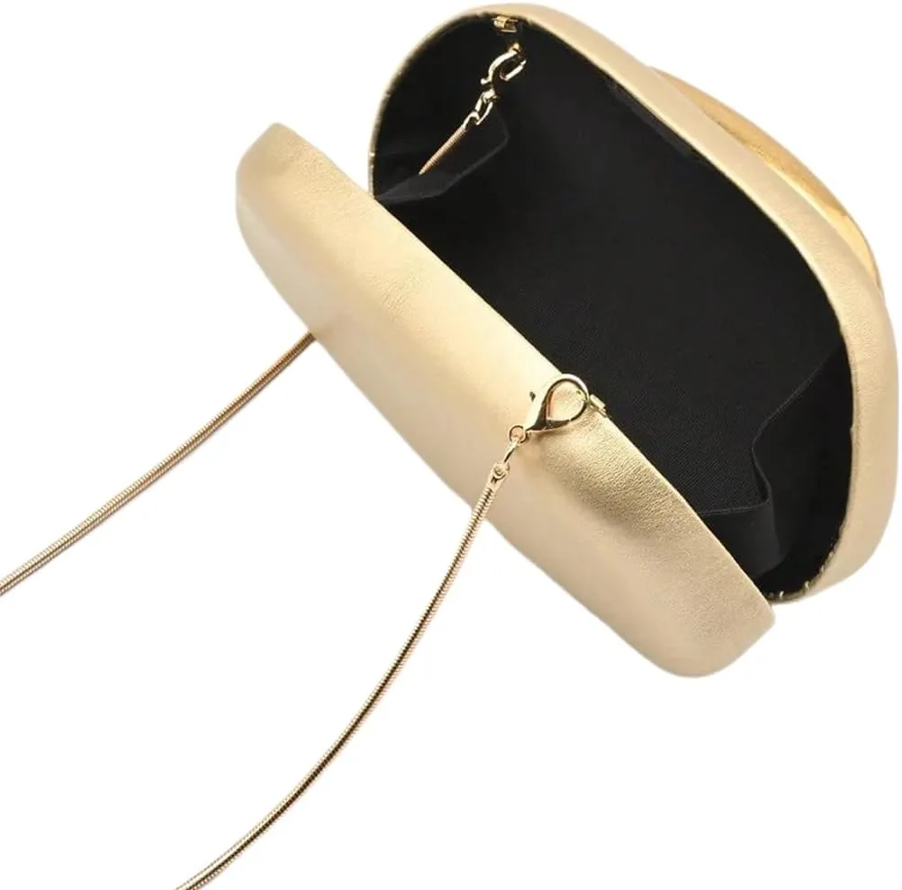 Women PU Leather Metal Handle Handbag Trendy Commuting Compact Stone Purse Hand-held Causal Shoulder Clutch Bag