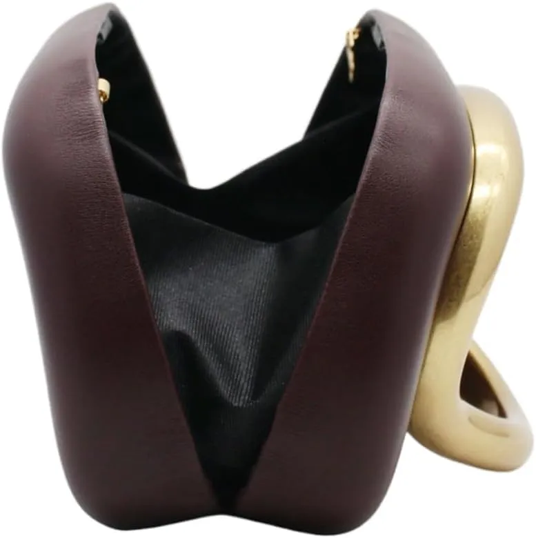 Women PU Leather Metal Handle Handbag Trendy Commuting Compact Stone Purse Hand-held Causal Shoulder Clutch Bag