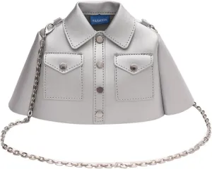 Women Shirt Shaped Satchel PU Leather Shoulder Bag Unique Crossbody Clutch Handbags Cute Jacket Bag Ladies Evening Purse