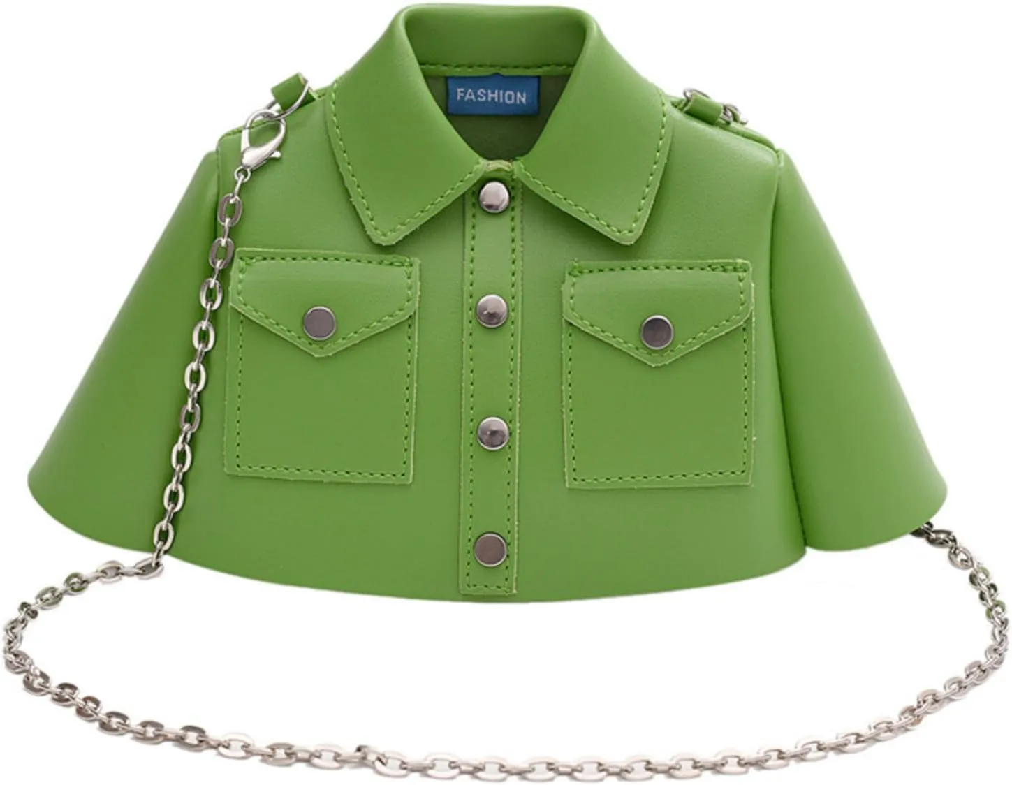 Women Shirt Shaped Satchel PU Leather Shoulder Bag Unique Crossbody Clutch Handbags Cute Jacket Bag Ladies Evening Purse