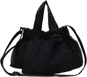 Women Stylish Nylon Shoulder Handbag Large Capacity Crossbody Bag with Adjustable Strap Tote Purse